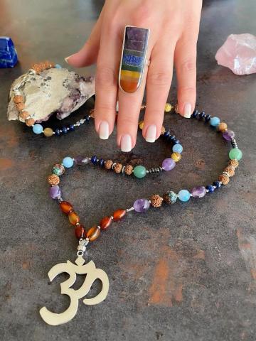 925 Ayar Gümüş Özel Tasarım Çakra Yüzük