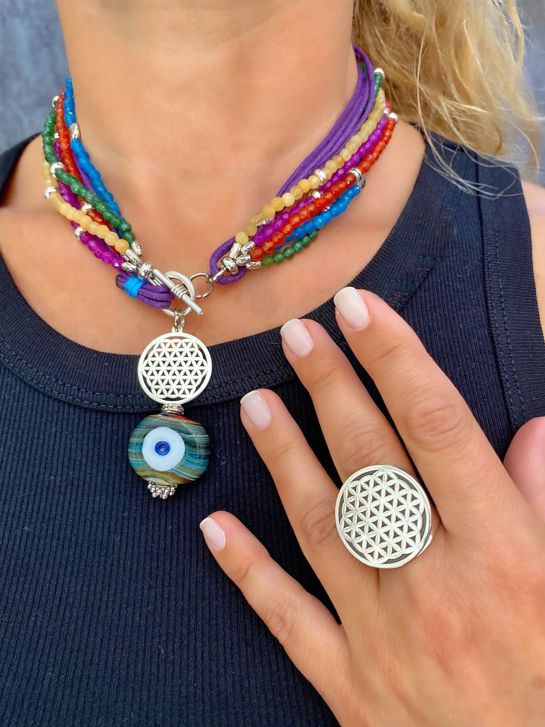 925 Ayar Gümüş Yaşam Çiçeği Yüzük