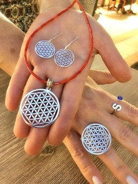 Doğaltaş 925 Ayar Gümüş Yaşam Çiçeği Yüzük