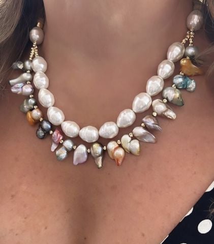 Gerçek Barok İnci Kolye