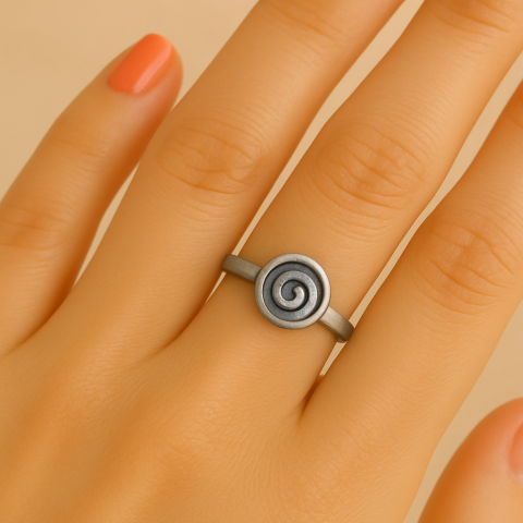 925 Ayar Gümüş Spiral Yüzük