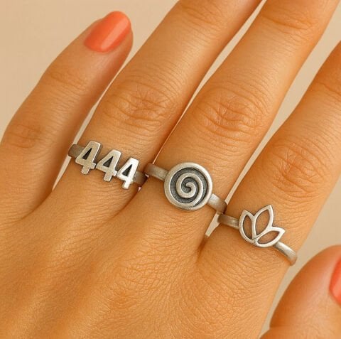 925 Ayar Gümüş Yüzük Kombin