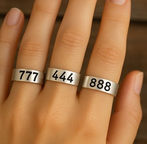 925 Ayar Gümüş Sayı Sekansı Yüzük Kombin