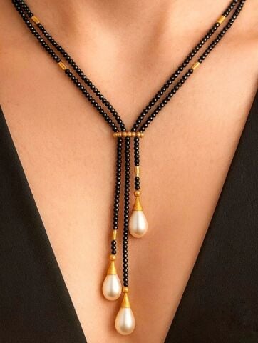 Gri Hematit İnci Kolye