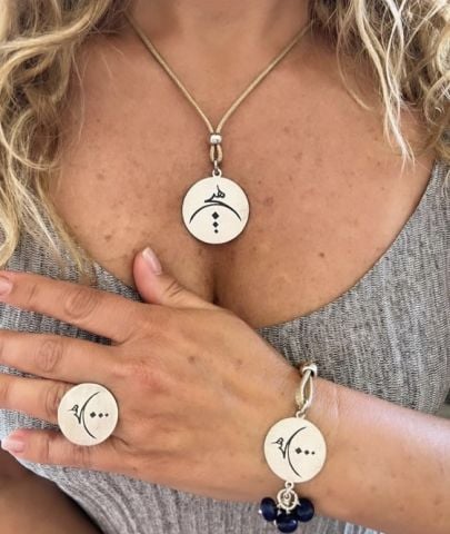 Doğaltaş Gümüş Hiç Sembolü Set