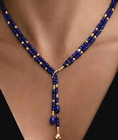 Lapislazuli Taşlı Kolye