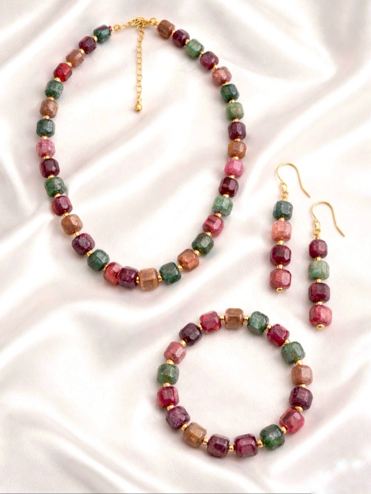 Turmalin Taşlı Set