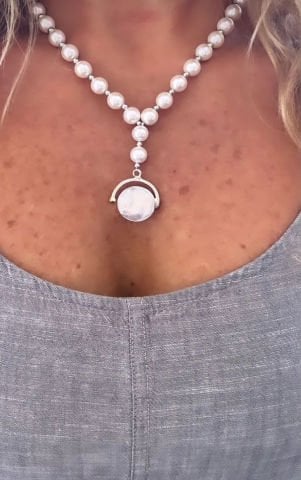 925 Ayar Gümüş İnci Kolye