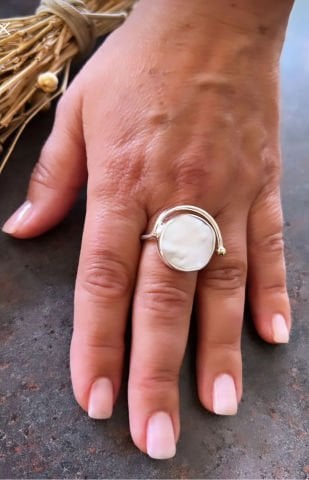 925 Ayar Gümüş İnci Yüzük