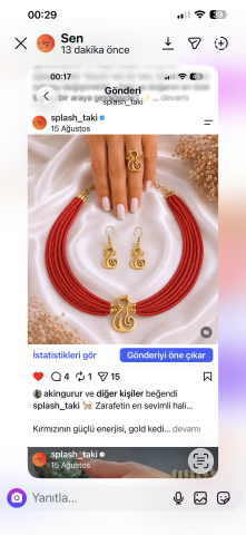 Özel link üç kolye iki çift küpe